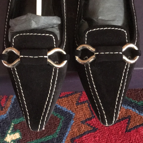 Prada suede leather black kitten heels! - Picture 7 of 13